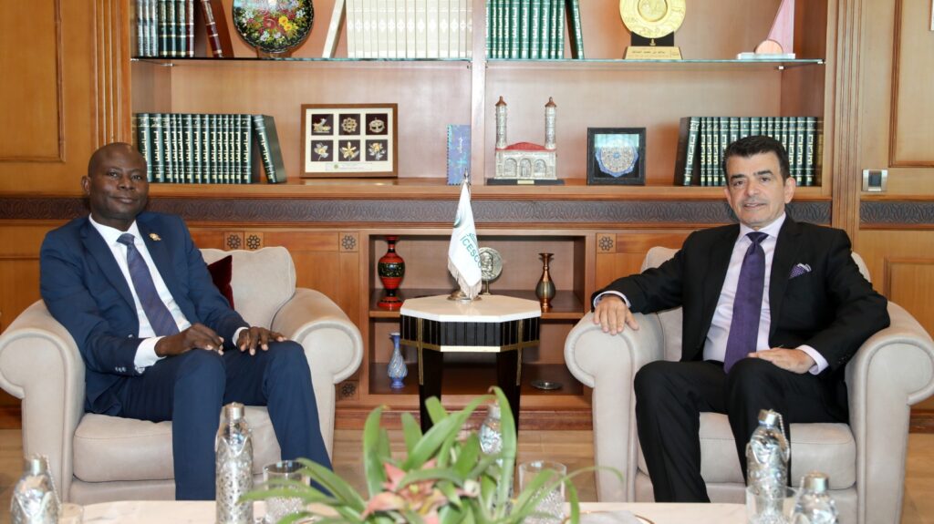 Work session between the new Director General of CAFRAD and the Director General of ICESCO at the headquarters of the Institution in Rabat (Kingdom of Morocco).