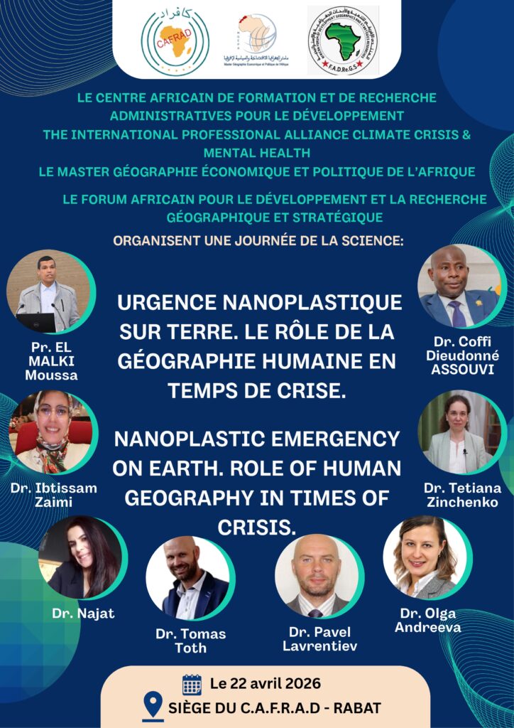 « Urgence Planétaire : Nanoplastiques et Crise Climatique Menacent notre Alimentation – Journée de la Science à Rabat »